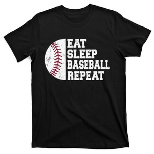 Eat Sleep Baseball Repeat Baseball Player Funny Baseball T-Shirt