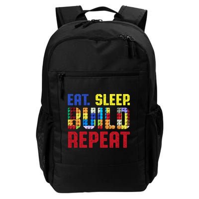 Eat Sleep Build Repeat Building Funny Builders Cool Gift Daily Commute Backpack