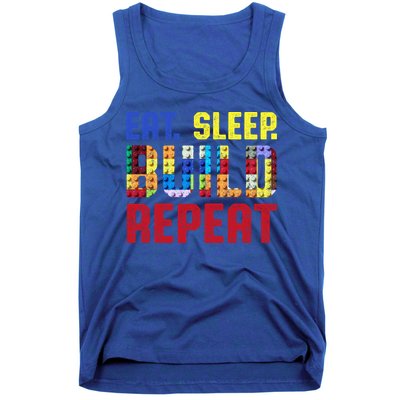 Eat Sleep Build Repeat Building Funny Builders Cool Gift Tank Top
