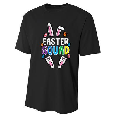 Easter Squad Bunny Rabbit Matching Crew Performance Sprint T-Shirt