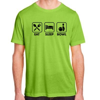 Eat Sleep Bowl Funny Bowling League Christmas Gift Dad Mom Funny Gift Adult ChromaSoft Performance T-Shirt