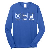 Eat Sleep Bowl Funny Bowling League Christmas Gift Dad Mom Funny Gift Long Sleeve Shirt