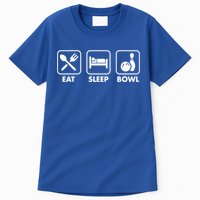 Eat Sleep Bowl Funny Bowling League Christmas Gift Dad Mom Funny Gift Tall T-Shirt