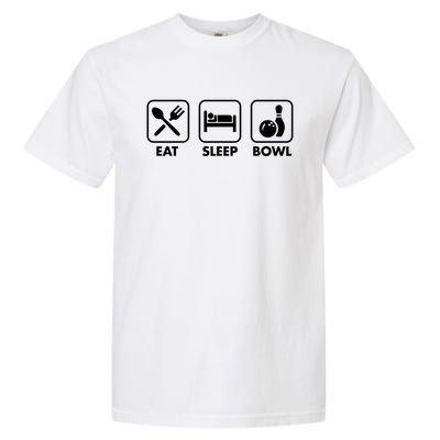 Eat Sleep Bowl Funny Bowling League Christmas Gift Dad Mom Funny Gift Garment-Dyed Heavyweight T-Shirt