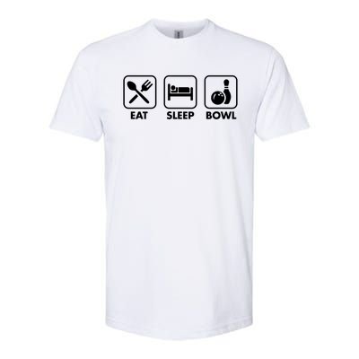 Eat Sleep Bowl Funny Bowling League Christmas Gift Dad Mom Funny Gift Softstyle® CVC T-Shirt