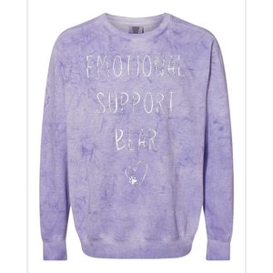 Emotional Support Bear! Heart Paw Print Wrap Hugs Around You Colorblast Crewneck Sweatshirt