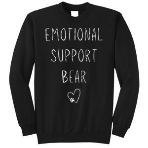 Emotional Support Bear! Heart Paw Print Wrap Hugs Around You Sweatshirt