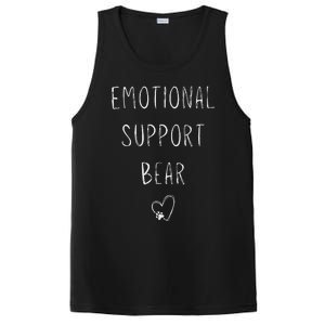 Emotional Support Bear! Heart Paw Print Wrap Hugs Around You PosiCharge Competitor Tank