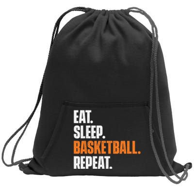 Eat Sleep Basketball Repeat - Game Trainer Baller Shoot Ball Sweatshirt Cinch Pack Bag