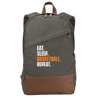 Eat Sleep Basketball Repeat - Game Trainer Baller Shoot Ball Cotton Canvas Backpack