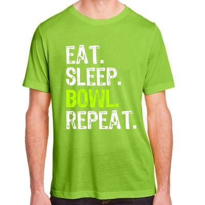 Eat Sleep Bowl Repeat Bowling Bowler Funny Gift Adult ChromaSoft Performance T-Shirt