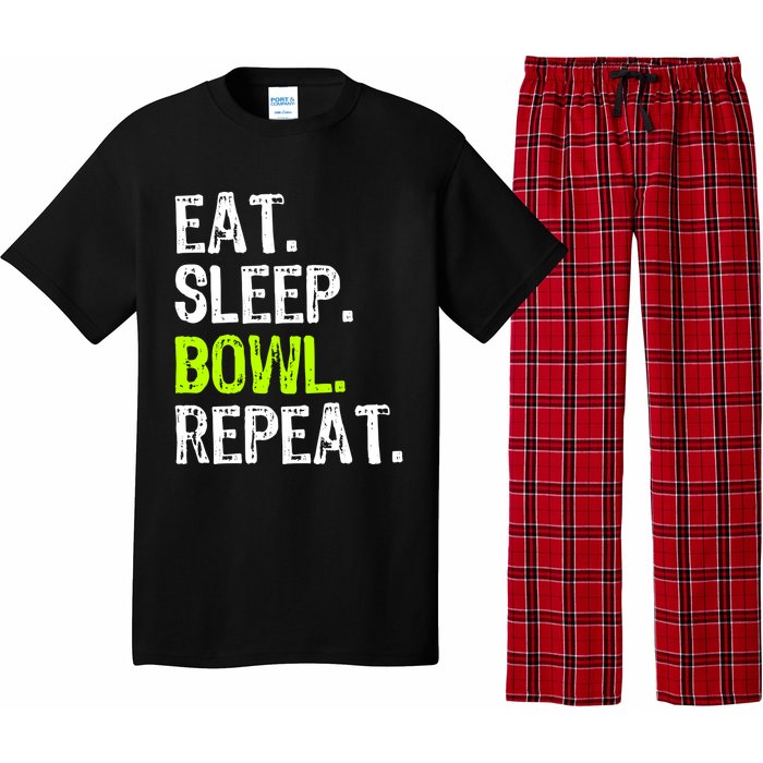 Eat Sleep Bowl Repeat Bowling Bowler Funny Gift Pajama Set