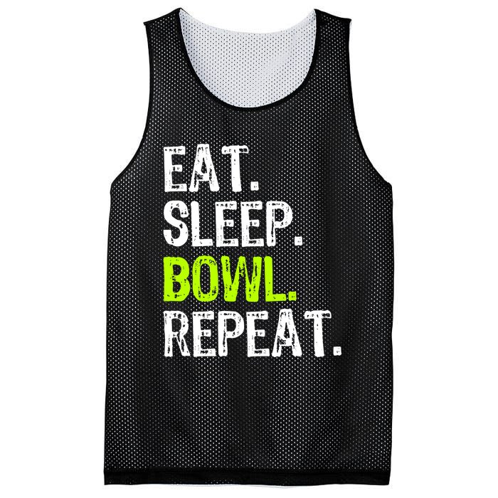 Eat Sleep Bowl Repeat Bowling Bowler Funny Gift Mesh Reversible Basketball Jersey Tank