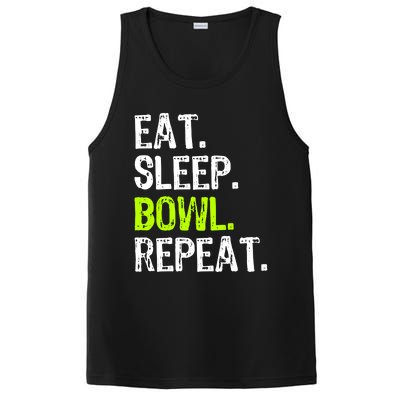 Eat Sleep Bowl Repeat Bowling Bowler Funny Gift PosiCharge Competitor Tank