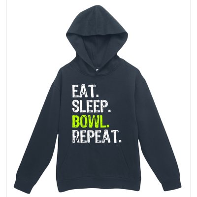 Eat Sleep Bowl Repeat Bowling Bowler Funny Gift Urban Pullover Hoodie