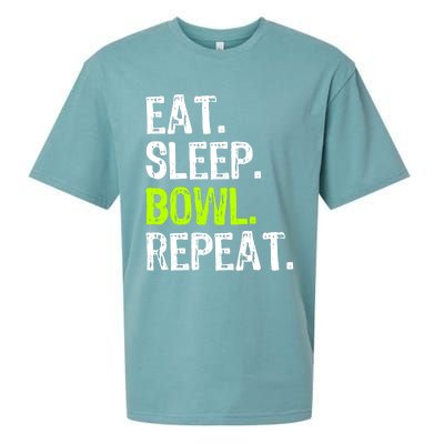 Eat Sleep Bowl Repeat Bowling Bowler Funny Gift Sueded Cloud Jersey T-Shirt