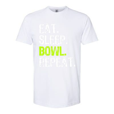 Eat Sleep Bowl Repeat Bowling Bowler Funny Gift Softstyle CVC T-Shirt