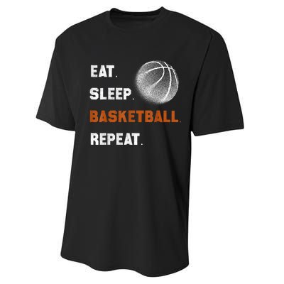 Eat Sleep Basketball Repeat Performance Sprint T-Shirt