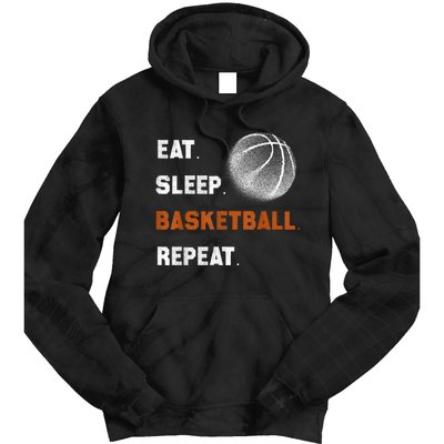 Eat Sleep Basketball Repeat Tie Dye Hoodie