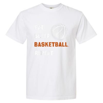 Eat Sleep Basketball Repeat Garment-Dyed Heavyweight T-Shirt