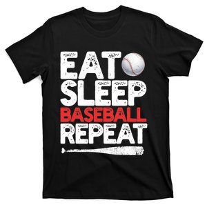 Eat Sleep Baseball Repeat Catcher Pitcher Baseball T-Shirt