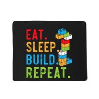 Eat Sleep Build Repeat Master Builder Bricks Blocks Mousepad