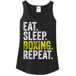 Eat Sleep Boxing Repeat Boxer Fighter Fighting Workout Gift Ladies Essential Tank