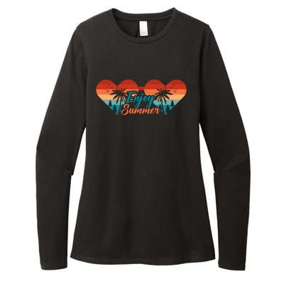 Enjoy Summer Beach Vibes Womens CVC Long Sleeve Shirt