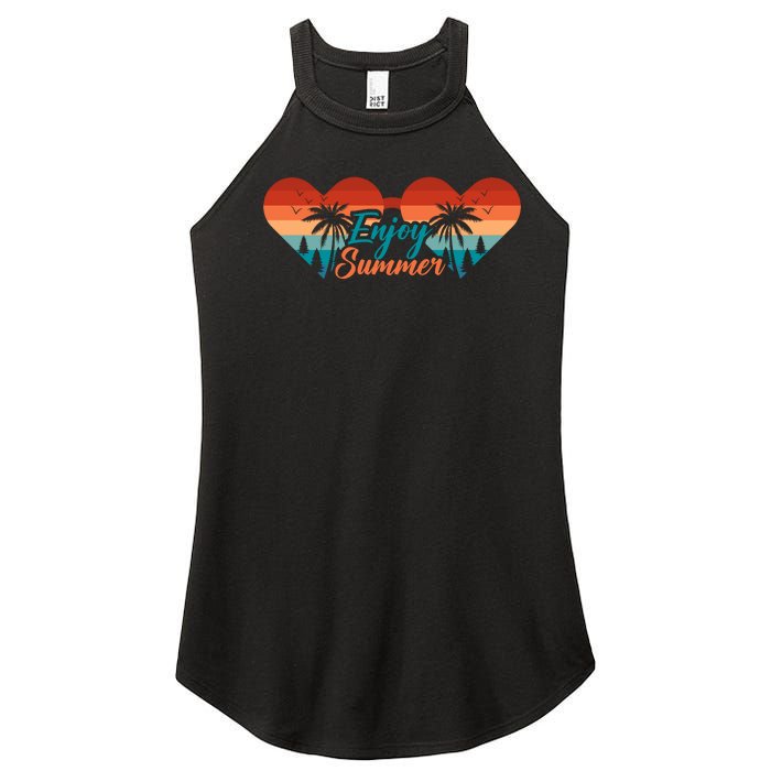 Enjoy Summer Beach Vibes Women’s Perfect Tri Rocker Tank