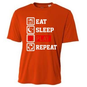 Eat Sleep Billiard Repeat Funny Billiard Gift Cooling Performance Crew T-Shirt