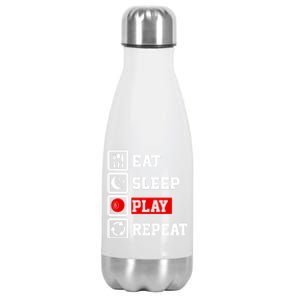 Eat Sleep Billiard Repeat Funny Billiard Gift Stainless Steel Insulated Water Bottle