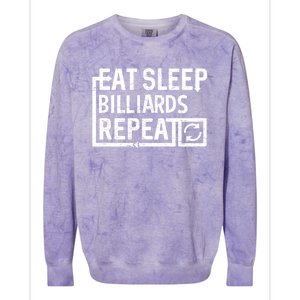 Eat Sleep Billiards Gift Colorblast Crewneck Sweatshirt