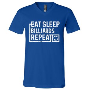 Eat Sleep Billiards Gift V-Neck T-Shirt