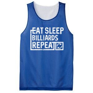 Eat Sleep Billiards Gift Mesh Reversible Basketball Jersey Tank