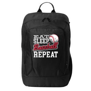 Eat Sleep Baseball Repeat Baseball Player Sports Lover Gift City Backpack