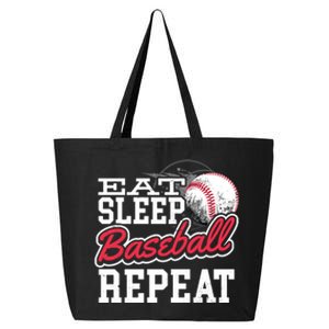 Eat Sleep Baseball Repeat Baseball Player Sports Lover Gift 25L Jumbo Tote