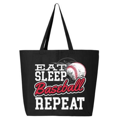 Eat Sleep Baseball Repeat Baseball Player Sports Lover Gift 25L Jumbo Tote