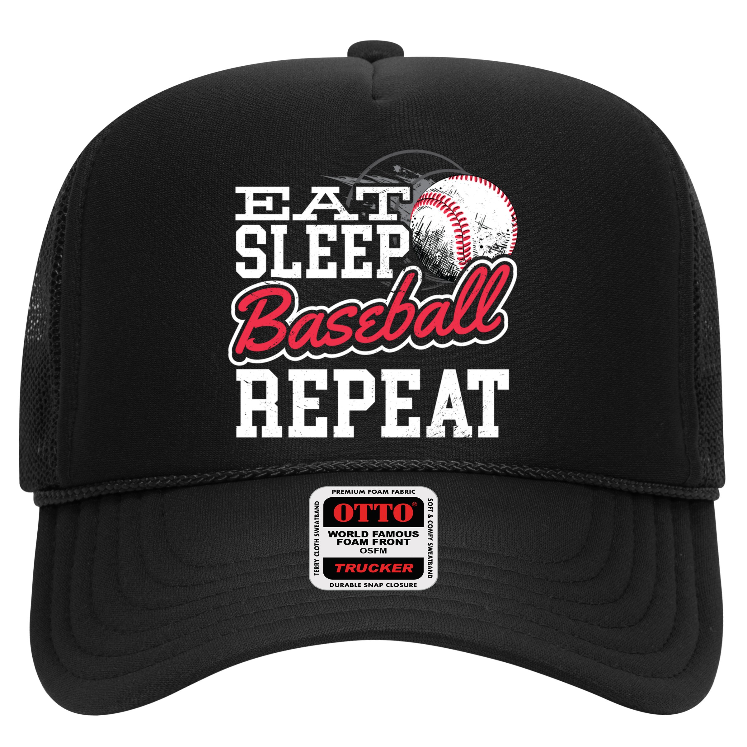 Eat Sleep Baseball Repeat Baseball Player Sports Lover Gift Trucker Hat