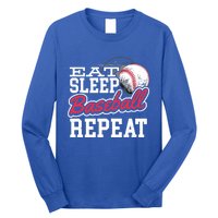 Eat Sleep Baseball Repeat Baseball Player Sports Lover Gift Long Sleeve Shirt