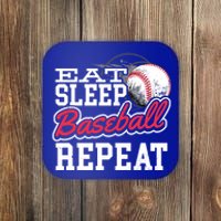 Eat Sleep Baseball Repeat Baseball Player Sports Lover Gift Coaster