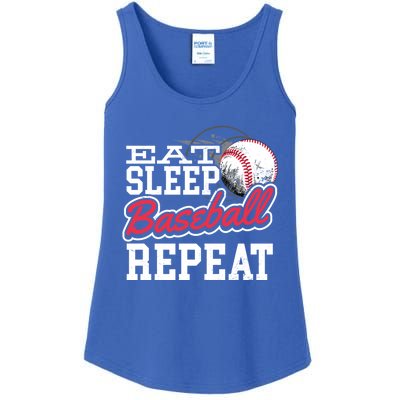 Eat Sleep Baseball Repeat Baseball Player Sports Lover Gift Ladies Essential Tank