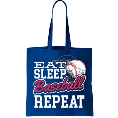 Eat Sleep Baseball Repeat Baseball Player Sports Lover Gift Tote Bag