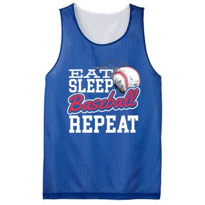 Eat Sleep Baseball Repeat Baseball Player Sports Lover Gift Mesh Reversible Basketball Jersey Tank