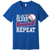 Eat Sleep Baseball Repeat Baseball Player Sports Lover Gift Premium T-Shirt