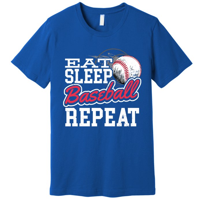 Eat Sleep Baseball Repeat Baseball Player Sports Lover Gift Premium T-Shirt