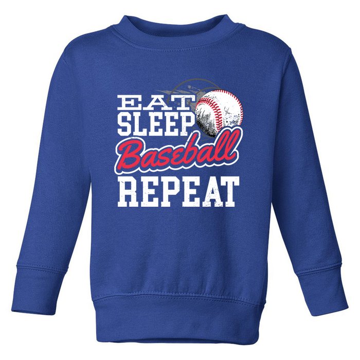 Eat Sleep Baseball Repeat Baseball Player Sports Lover Gift Toddler Sweatshirt