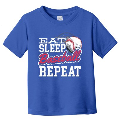 Eat Sleep Baseball Repeat Baseball Player Sports Lover Gift Toddler T-Shirt