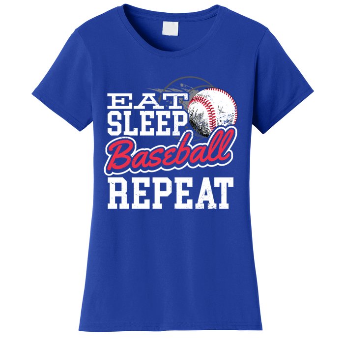 Eat Sleep Baseball Repeat Baseball Player Sports Lover Gift Women's T-Shirt