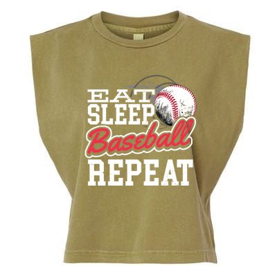 Eat Sleep Baseball Repeat Baseball Player Sports Lover Gift Garment-Dyed Women's Muscle Tee