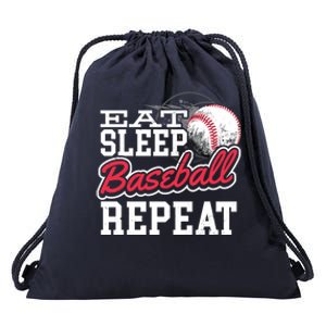 Eat Sleep Baseball Repeat Baseball Player Sports Lover Gift Drawstring Bag